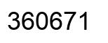 Number 360671 black image