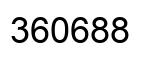 Number 360688 black image
