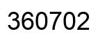 Number 360702 black image