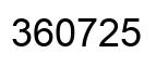 Número 360725 imagen negro