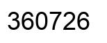 Number 360726 black image