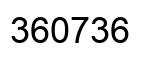 Number 360736 black image