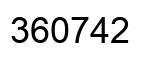 Número 360742 imagen negro