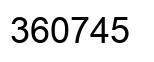 Número 360745 imagen negro