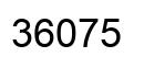 Number 36075 black image