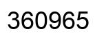 Number 360965 black image