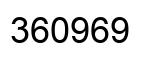Number 360969 black image