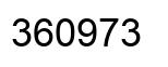 Number 360973 black image