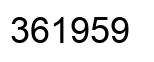 Number 361959 black image