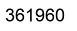 Number 361960 black image