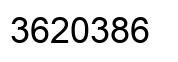 Number 3620386 black image