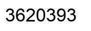 Number 3620393 black image