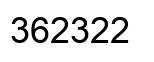 Number 362322 black image
