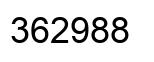 Number 362988 black image