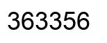 Number 363356 black image