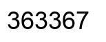 Number 363367 black image