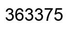 Number 363375 black image