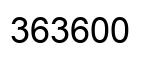 Número 363600 imagen negro