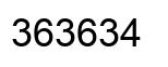 Number 363634 black image