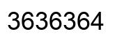 Number 3636364 black image