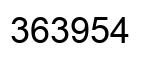 Number 363954 black image