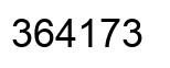 Número 364173 imagen negro