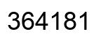 Number 364181 black image