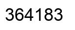 Number 364183 black image