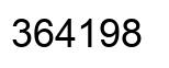 Number 364198 black image