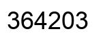 Número 364203 imagen negro