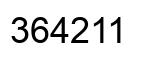 Número 364211 imagen negro