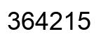 Number 364215 black image