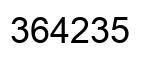 Number 364235 black image