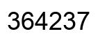 Number 364237 black image