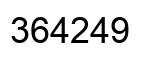 Number 364249 black image