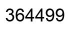 Number 364499 black image