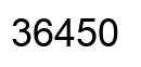 Number 36450 black image