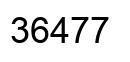 Number 36477 black image