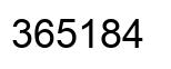 Number 365184 black image