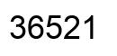 Number 36521 black image