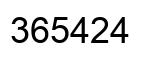 Number 365424 black image