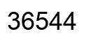 Number 36544 black image