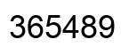 Number 365489 black image