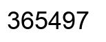 Number 365497 black image