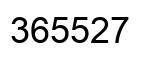 Number 365527 black image