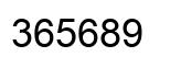 Número 365689 imagen negro