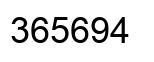 Número 365694 imagen negro