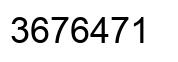 Number 3676471 black image
