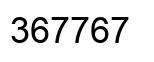 Number 367767 black image