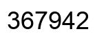 Number 367942 black image